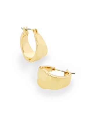 Gold Textured Hoop Earrings