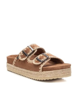 Women's Suede Flat Sandals By XTI