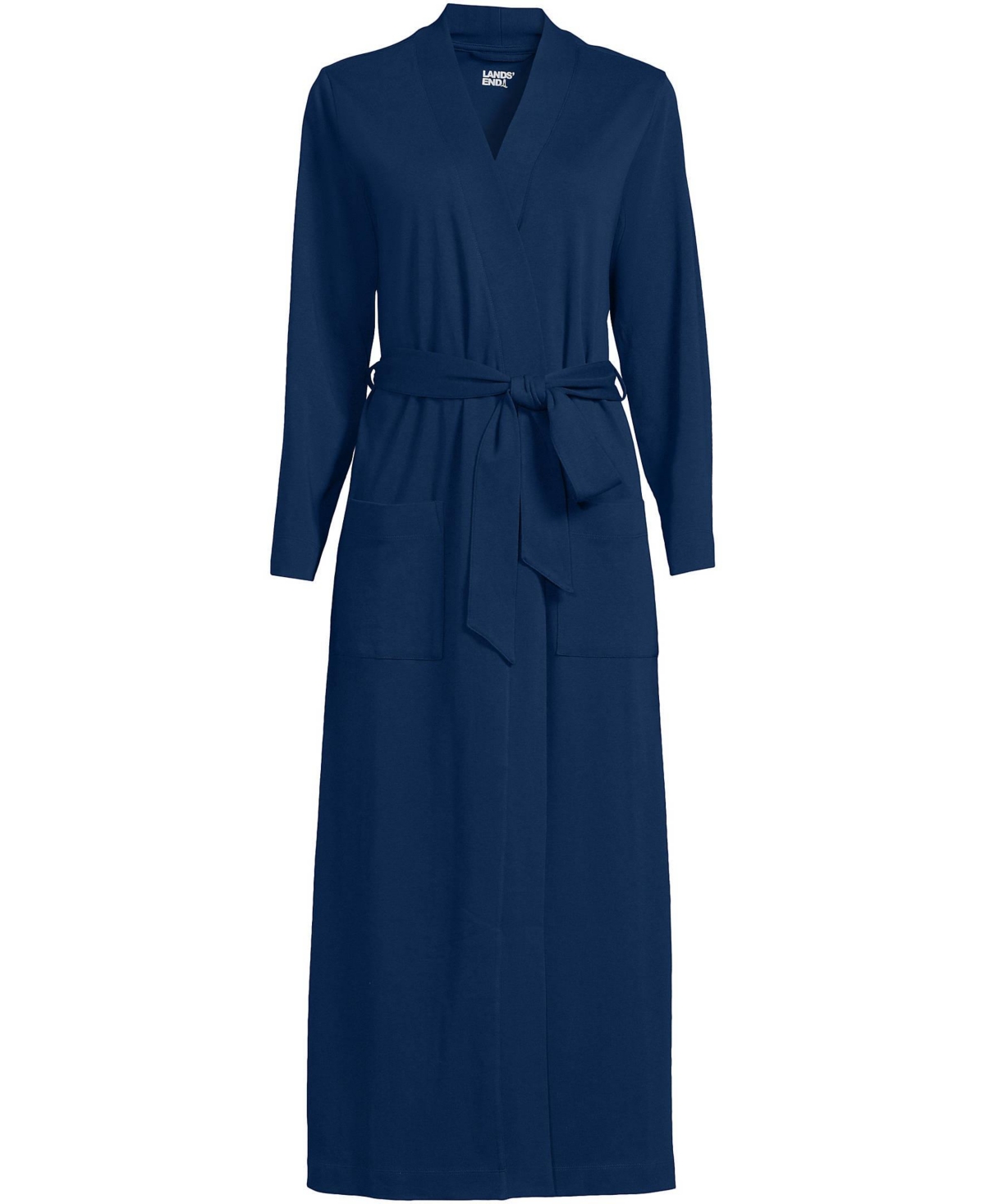 Lands' End Women's Cotton Long Sleeve Midcalf Robe