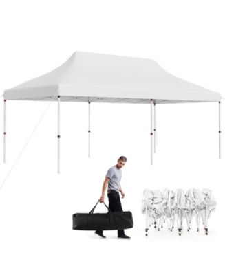 Costway 10 x 20 FT Pop-up Canopy UPF50+ Sun Protection Tent with Carrying Bag - Macy's