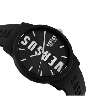 Men's Barbes Silicone Quartz Black Silicone Strap 40mm