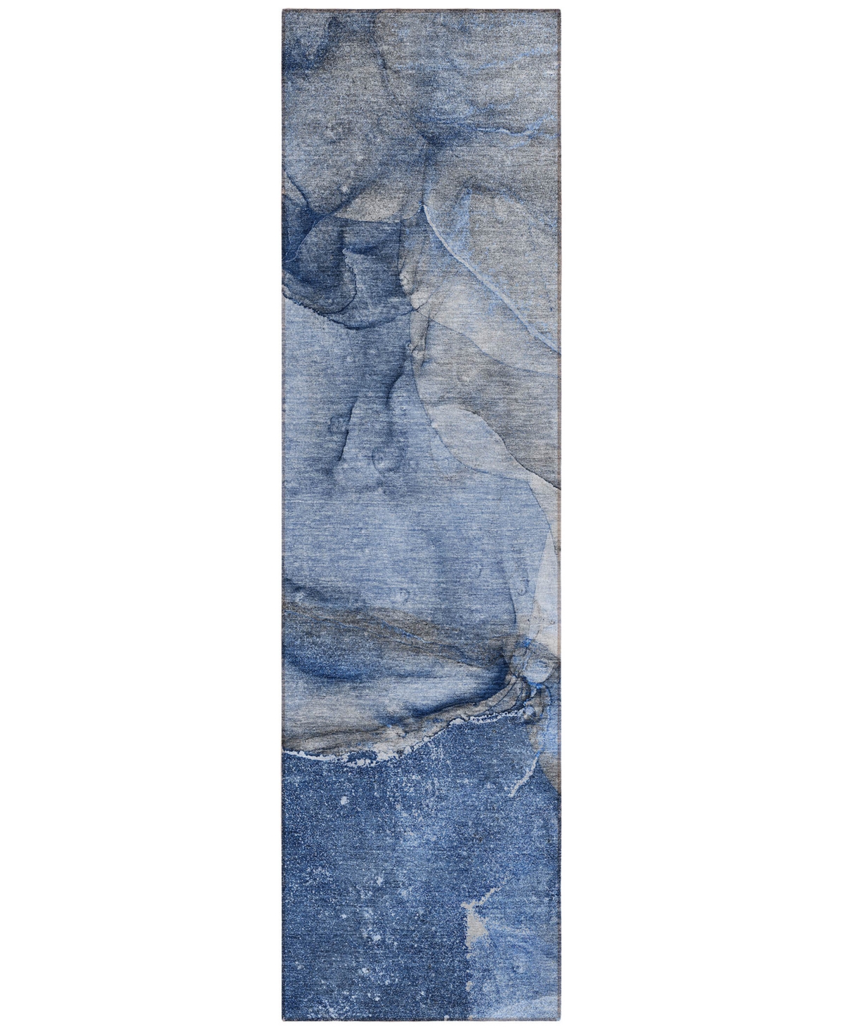 Addison Chantille Machine Washable Acn524 2'3x7'6 Runner Area Rug In Navy