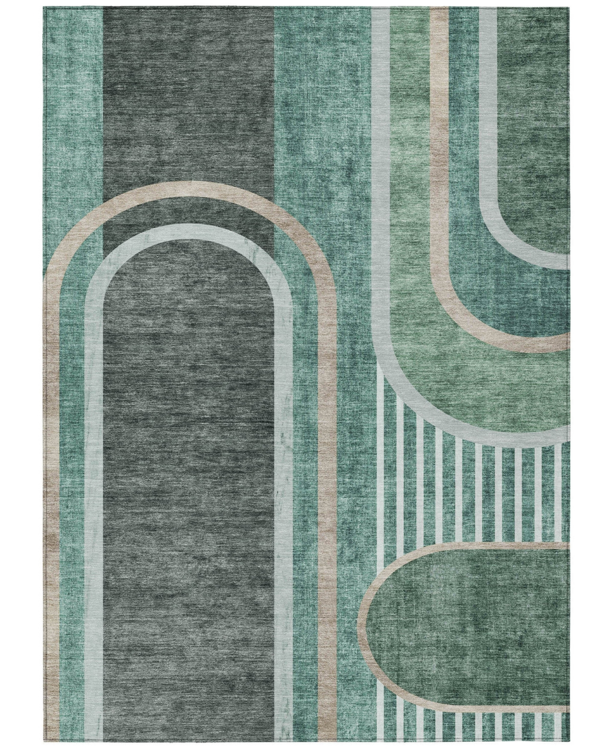 Addison Chantille Machine Washable Acn532 10'x14' Area Rug In Green