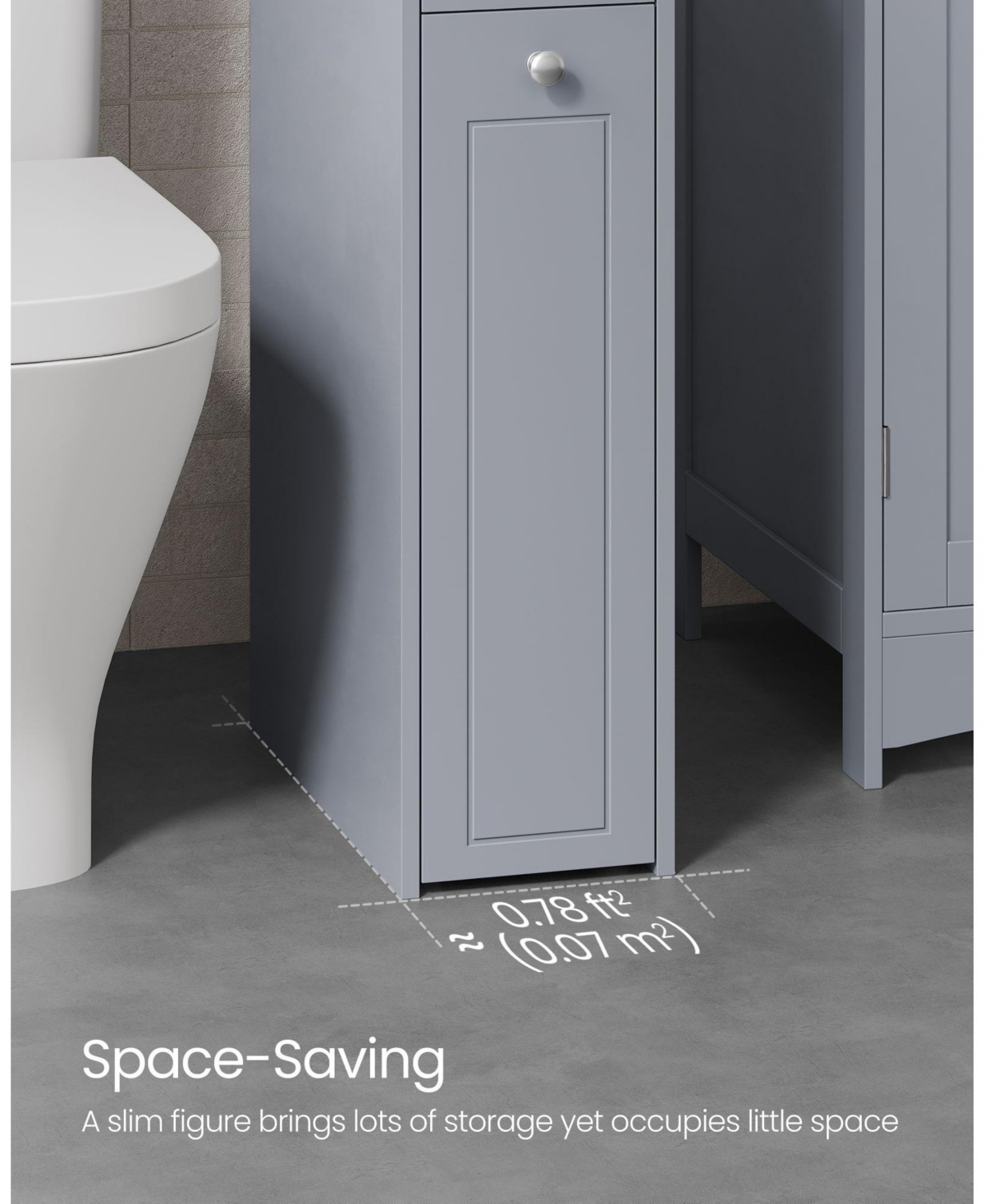 Slickblue Bathroom Storage Cabinet, Slim Bathroom Storage Organizer, Toilet Paper Holder with Storage