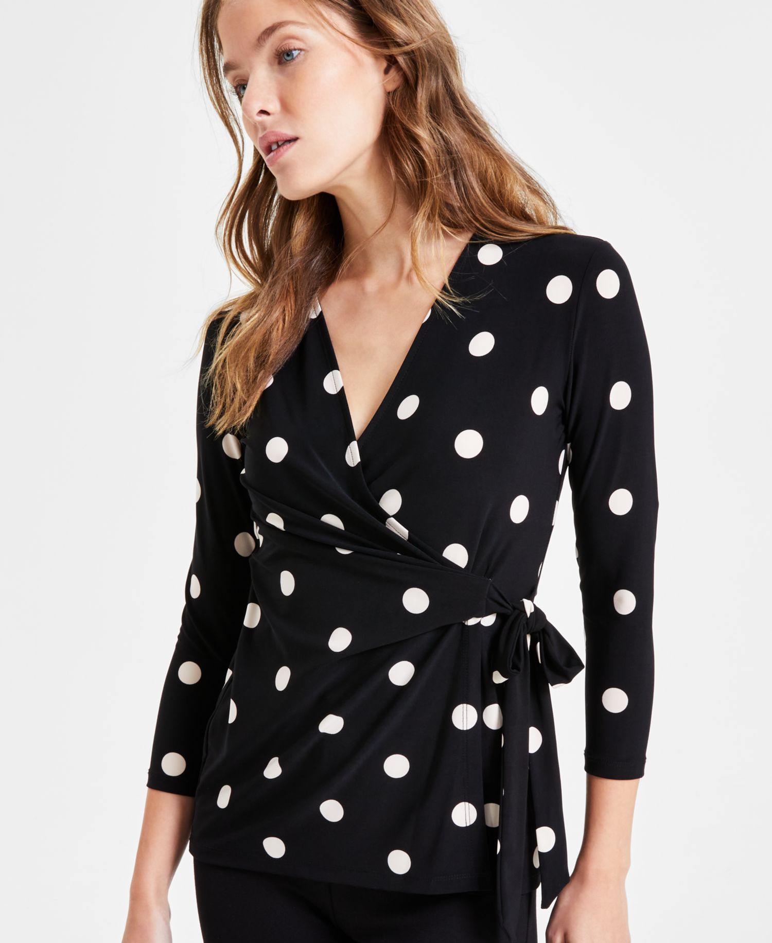 Printed Tie-Waist Top