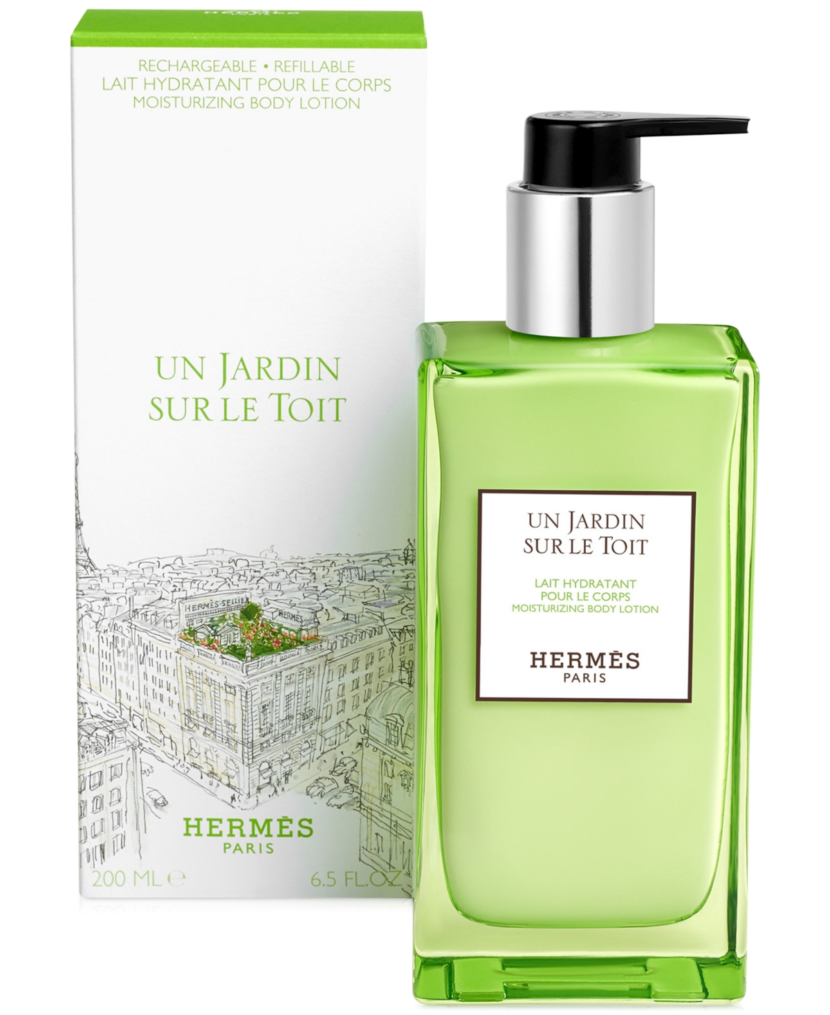 HERMES UN JARDIN SUR LE TOIT MOISTURIZING BODY LOTION, 6.5 OZ. 