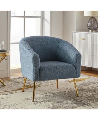 Connor Contemporary Polyester Accent Chair with Metal Legs