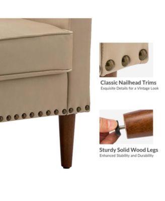 Karena Transitional Armchair with Nailhead Trims