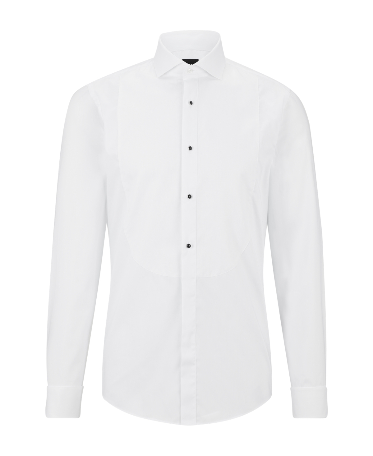 Hugo Boss Hank Slim Fit Easy Iron Bibbed Tuxedo Shirt In White