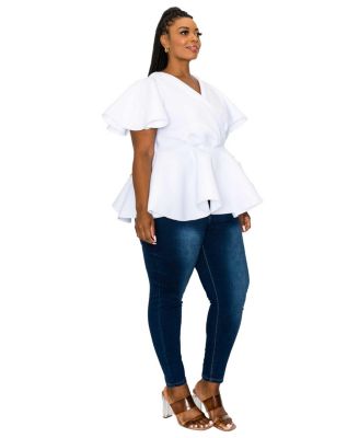 Plus Size Siobhan Neoprene Peplum Top