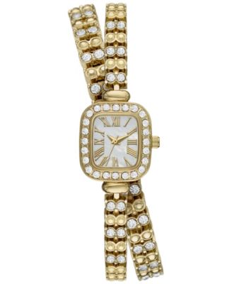 Women's Three Hand Gold Alloy Watch 20mm Gift Set