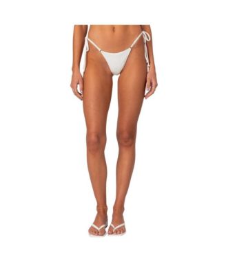 Women's Eyelet String Bikini Bottom