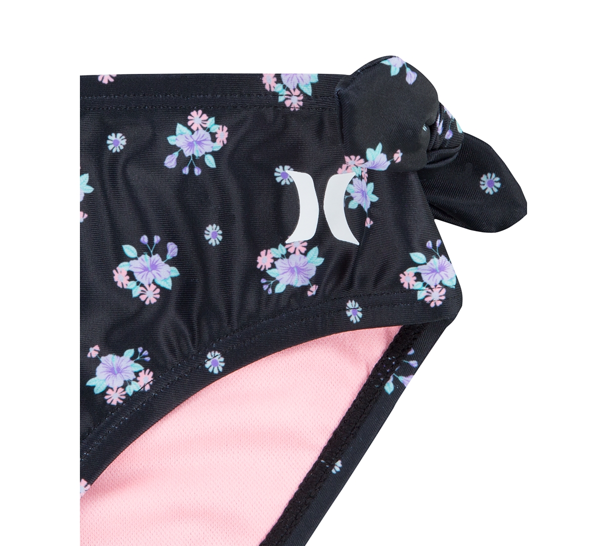 Hurley Big Girls Printed Knot-Detail Tankini Swimsuit, 2 Piece Set - 023Black