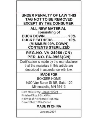 Light Weight 700 fill Power Luxury White Duck Down Comforter - Full/Queen