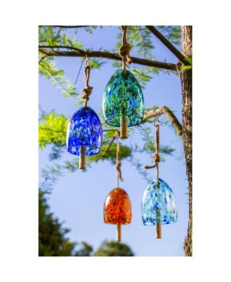 Art Glass Speckle Turquoise Bell Chime
