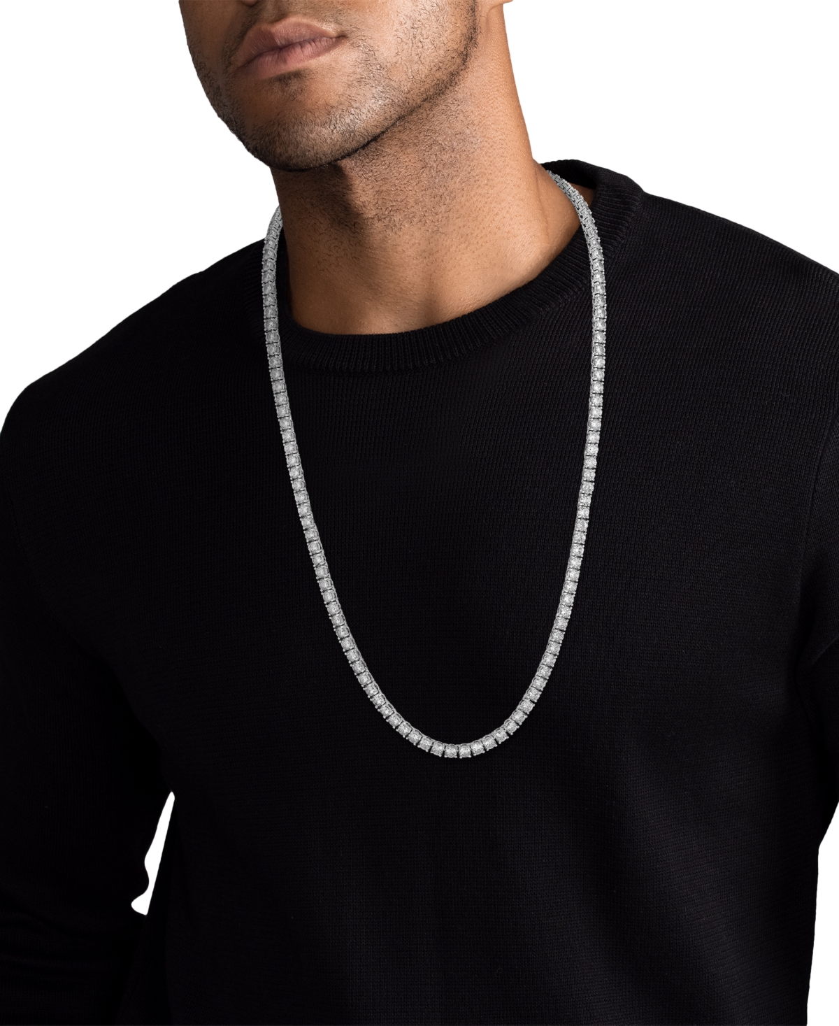 Esquire Men's Jewelry(4mm) Tennis Necklace 22