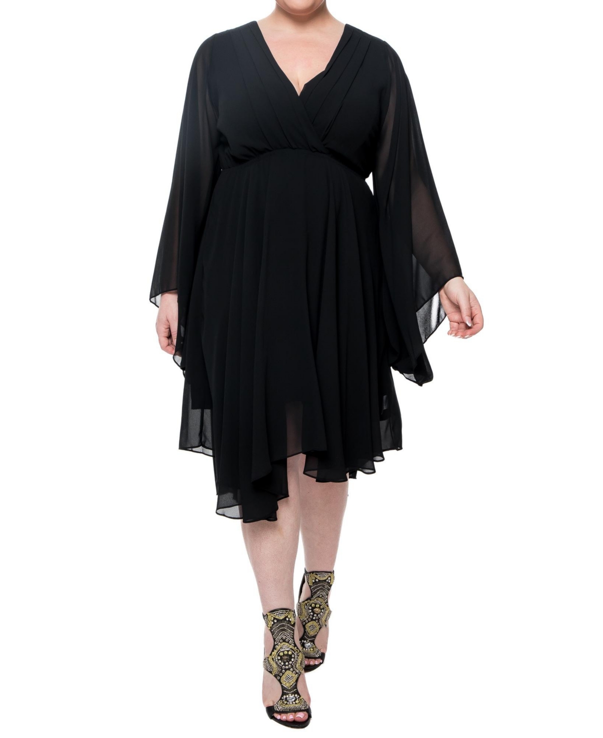 Plus Size Sunset Dress - Dahlia black
