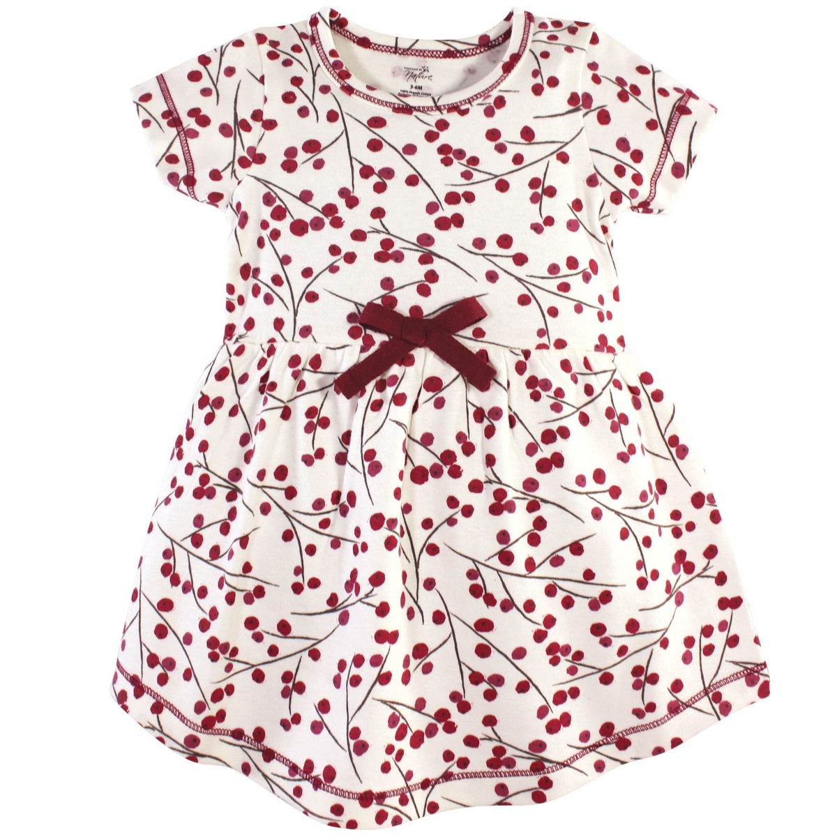 Touched by Nature Toddler Girls Comfy Organic Cotton Dress & Cardigan Set
