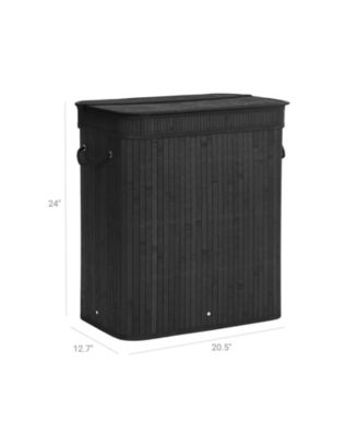 Wicker Laundry Basket with Cotton Handles