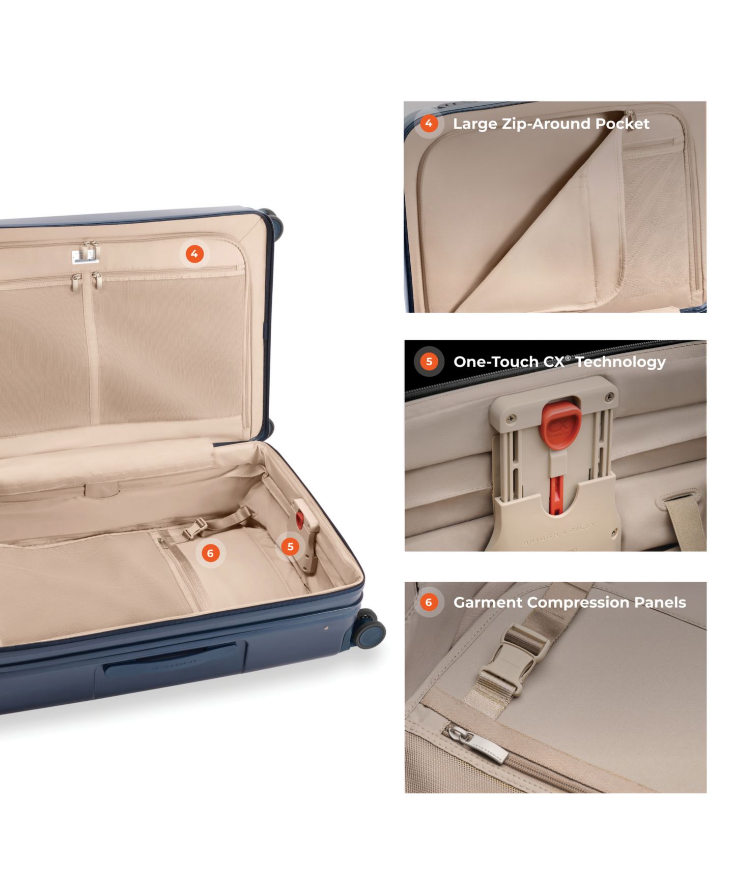 Чемодан Briggs & Riley Sympatico 3.0 Large Expandable Spinner, цвет: Чёрный — фото 15