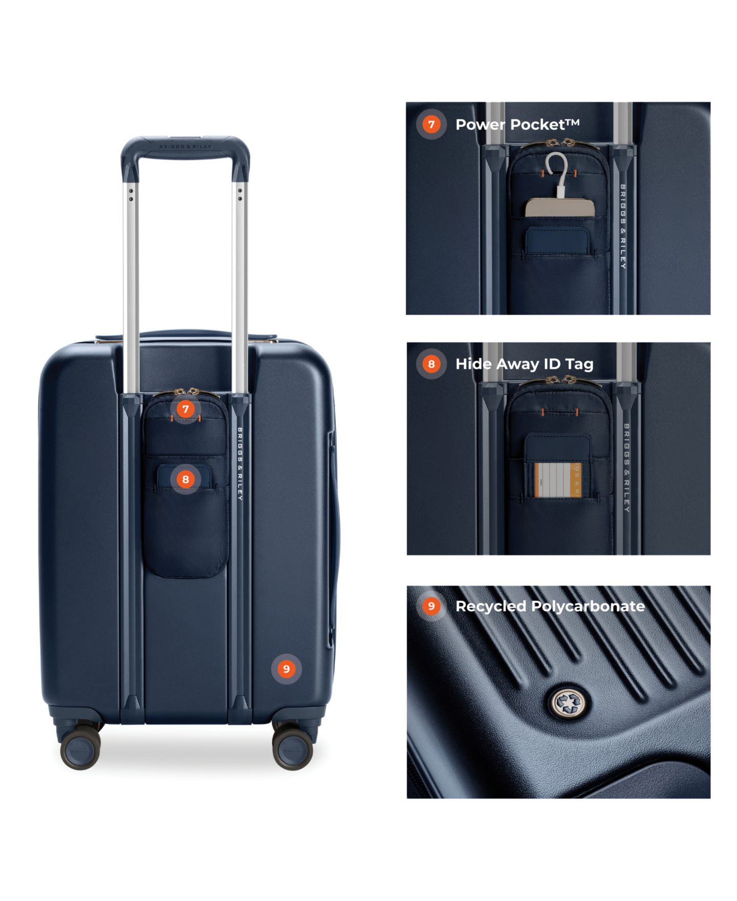 Чемодан Briggs & Riley Sympatico 3.0 Global Carry-On Expandable Spinner, цвет: Чёрный — фото 16