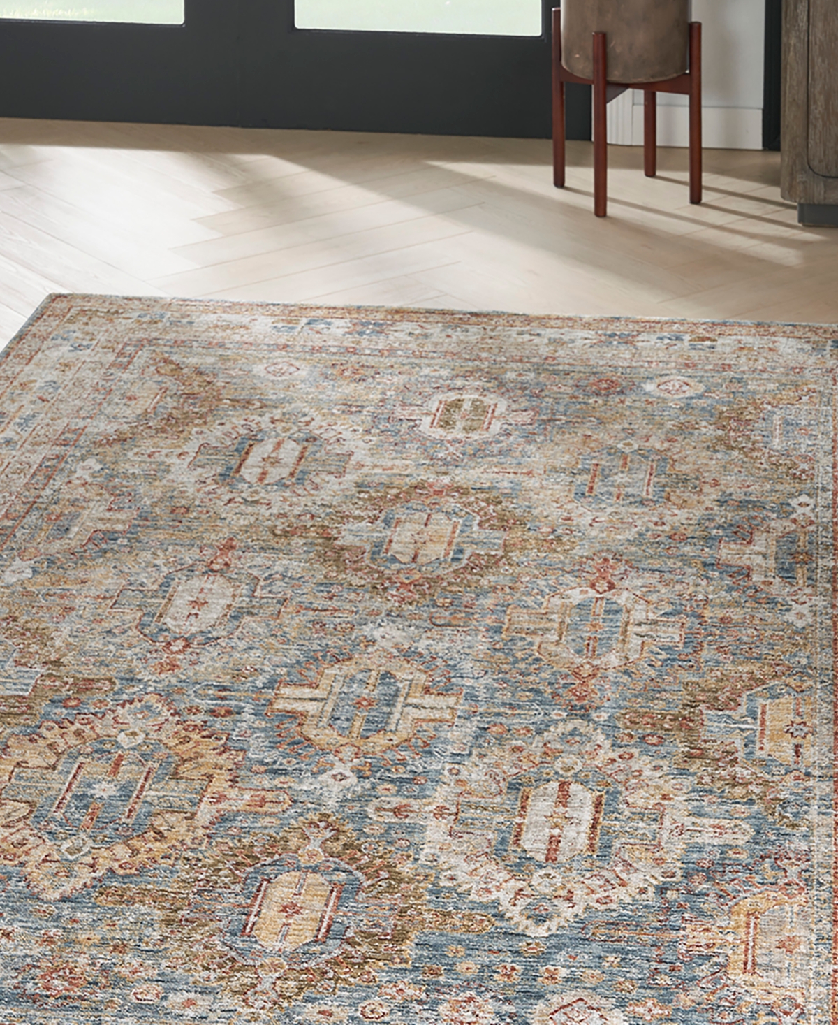 Km Home Sahar Shr01 5'3x7'8 Area Rug In Blue