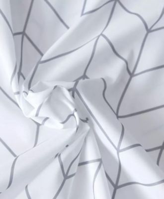 Modern Simplicity Medium Weight & White Water Resistant Fabric Shower Curtain, 70" x 72"