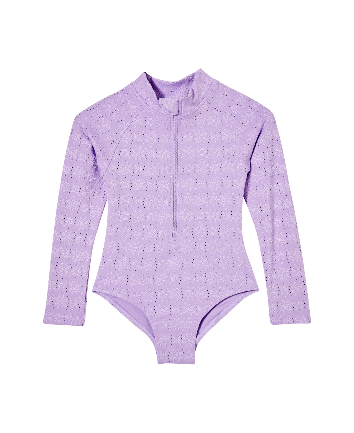 Shop Cotton On Big Girls Lydia Swimwear One Piece In Lilac Drop Broderie