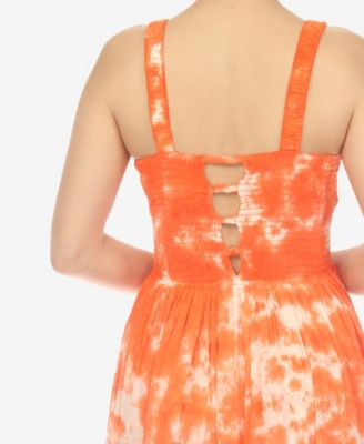 Women's Smocked Ruffle Maxi Dress