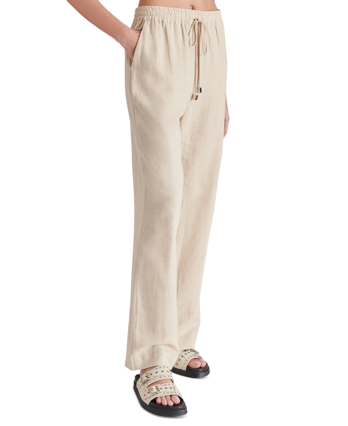 Shop Steve Madden Women's Venetia Pull-on Drawstring Pants In Natural