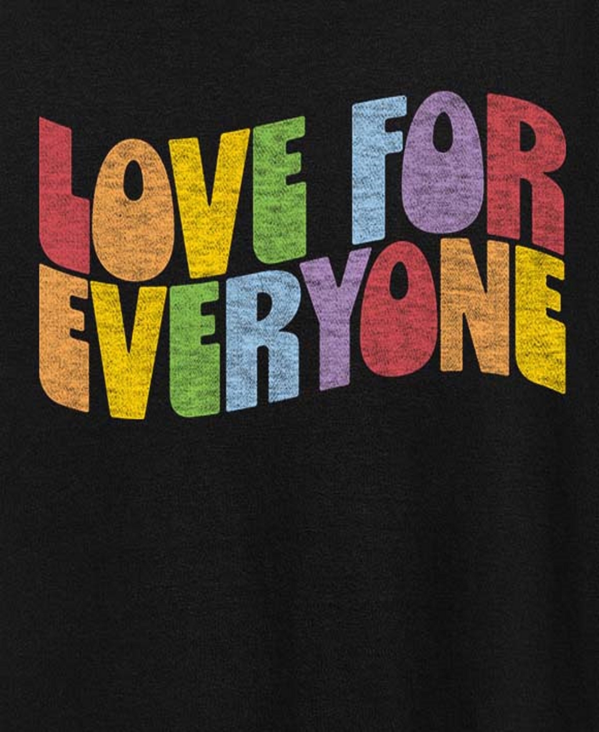 Shop Hybrid Apparel Trendy Plus Size Pride Love For Everyone Graphic T-shirt In Black