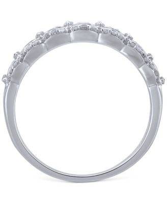 Diamond Scalloped Edge Band (1/2 ct. t.w.) in 14k White Gold