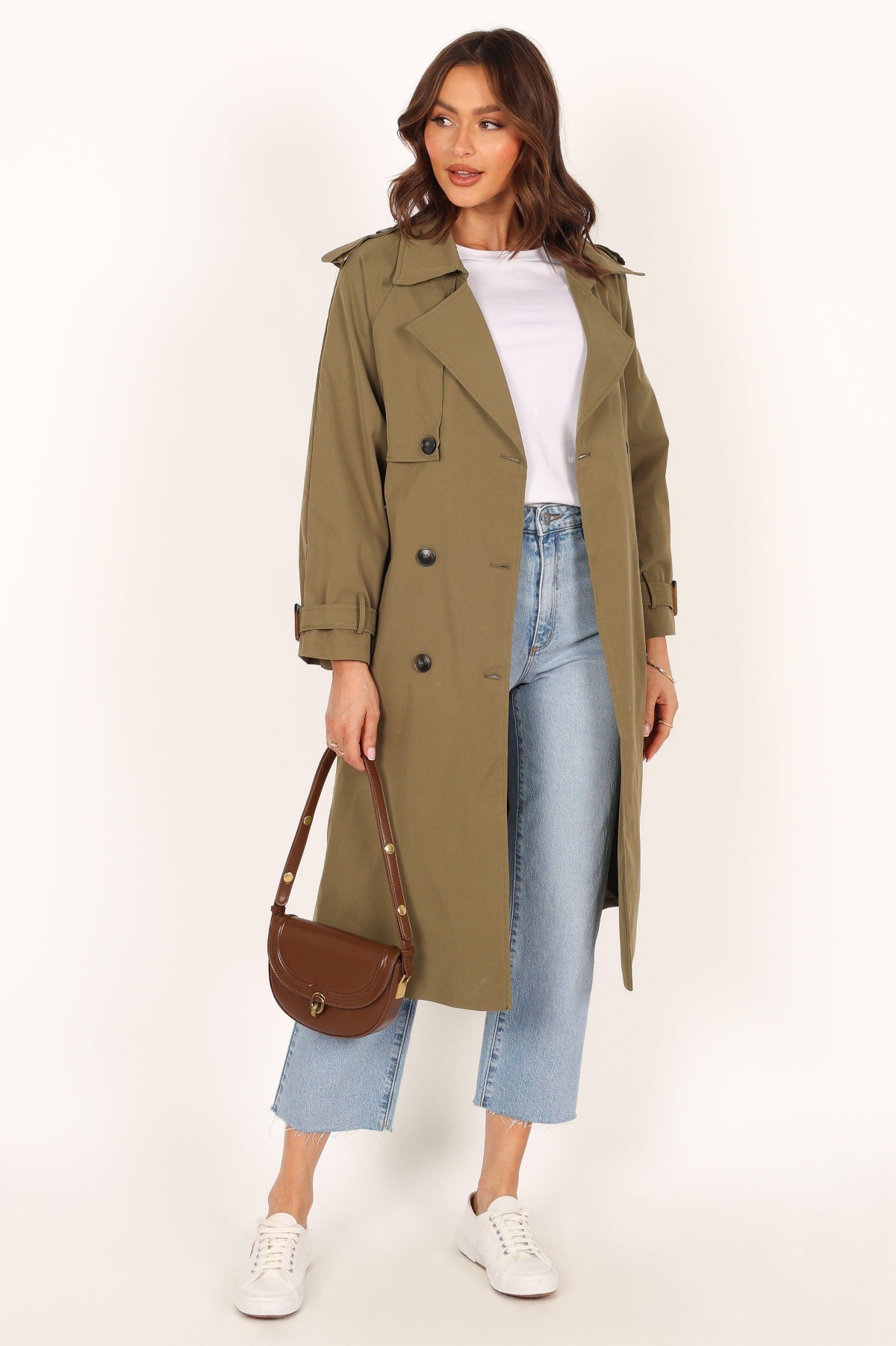 Petal and Pup Womens Trina Button Front Trench Coat