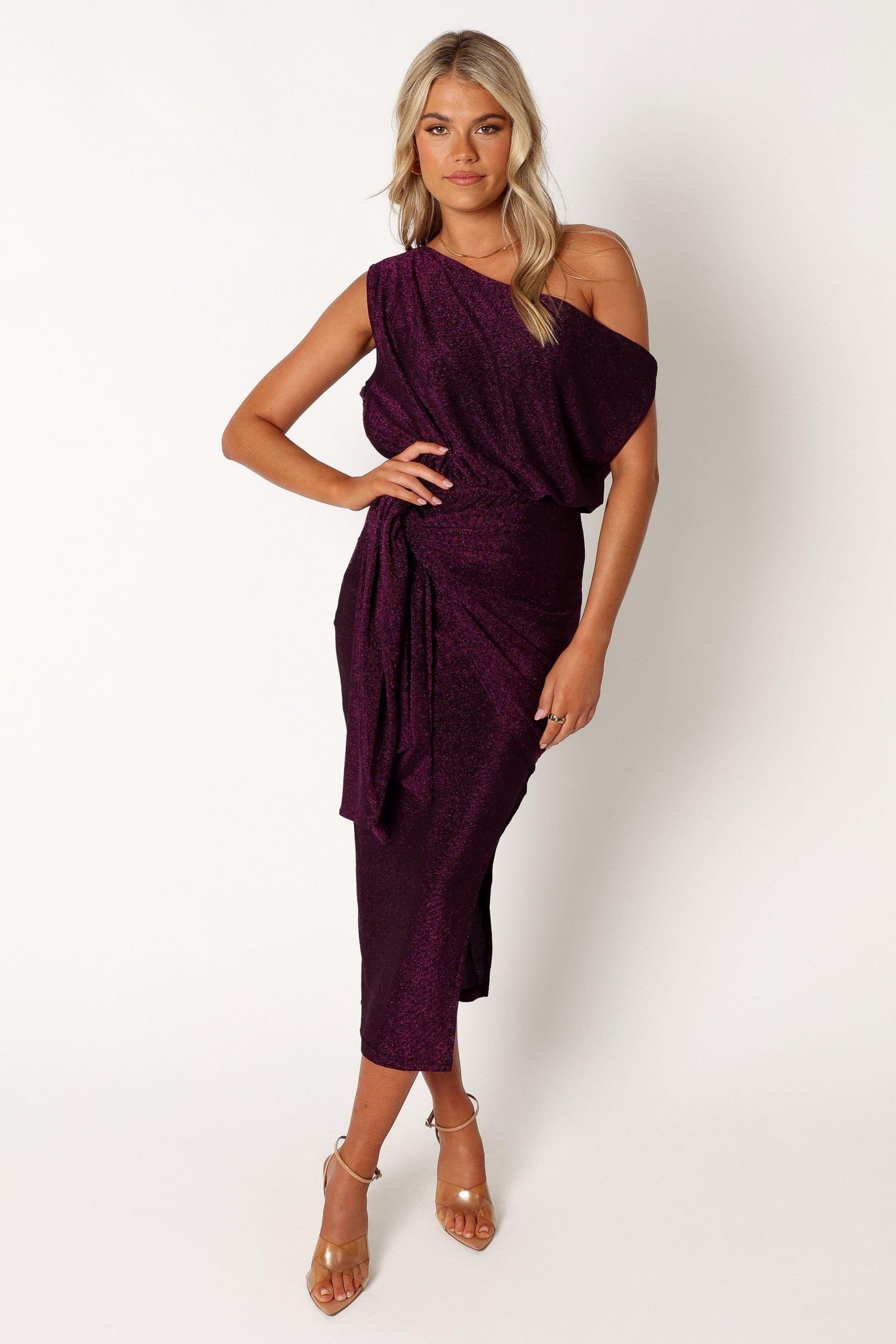 Womens Santiago Off Shoulder Midi Dress