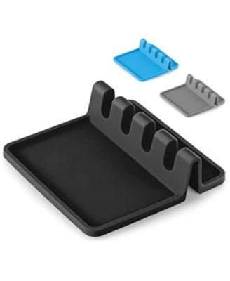 Silicone Utensil Rest with Drip Pad for Multiple Utensils