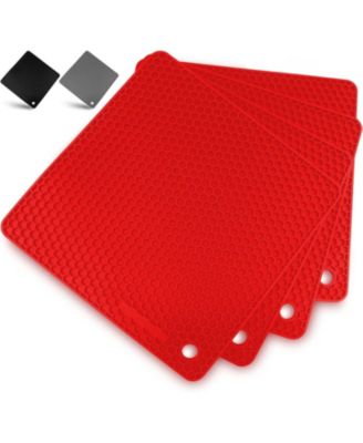 4 Pack Non-Slip Silicone Trivet Mat Set