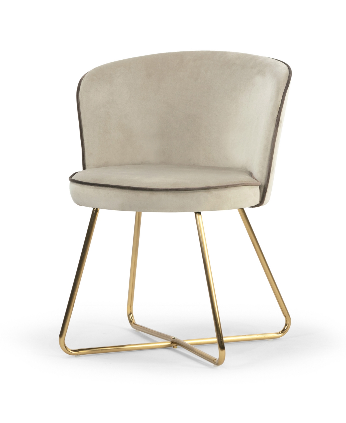 Glamour Home 28.5" Anila Velvet, Metal Dining Chair, Set of 2