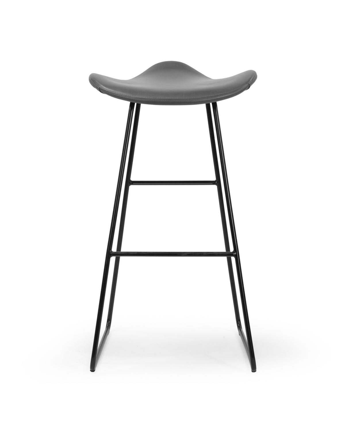 Glamour Home 29.5" Aoi Polyester, Metal Barstool, Set Of 2 In Grey