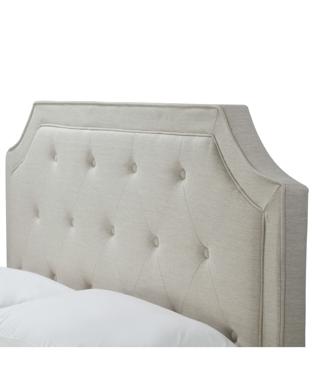 Shop Glamour Home 49.38" Aria Fabric, Rubberwood Queen Bed In Beige