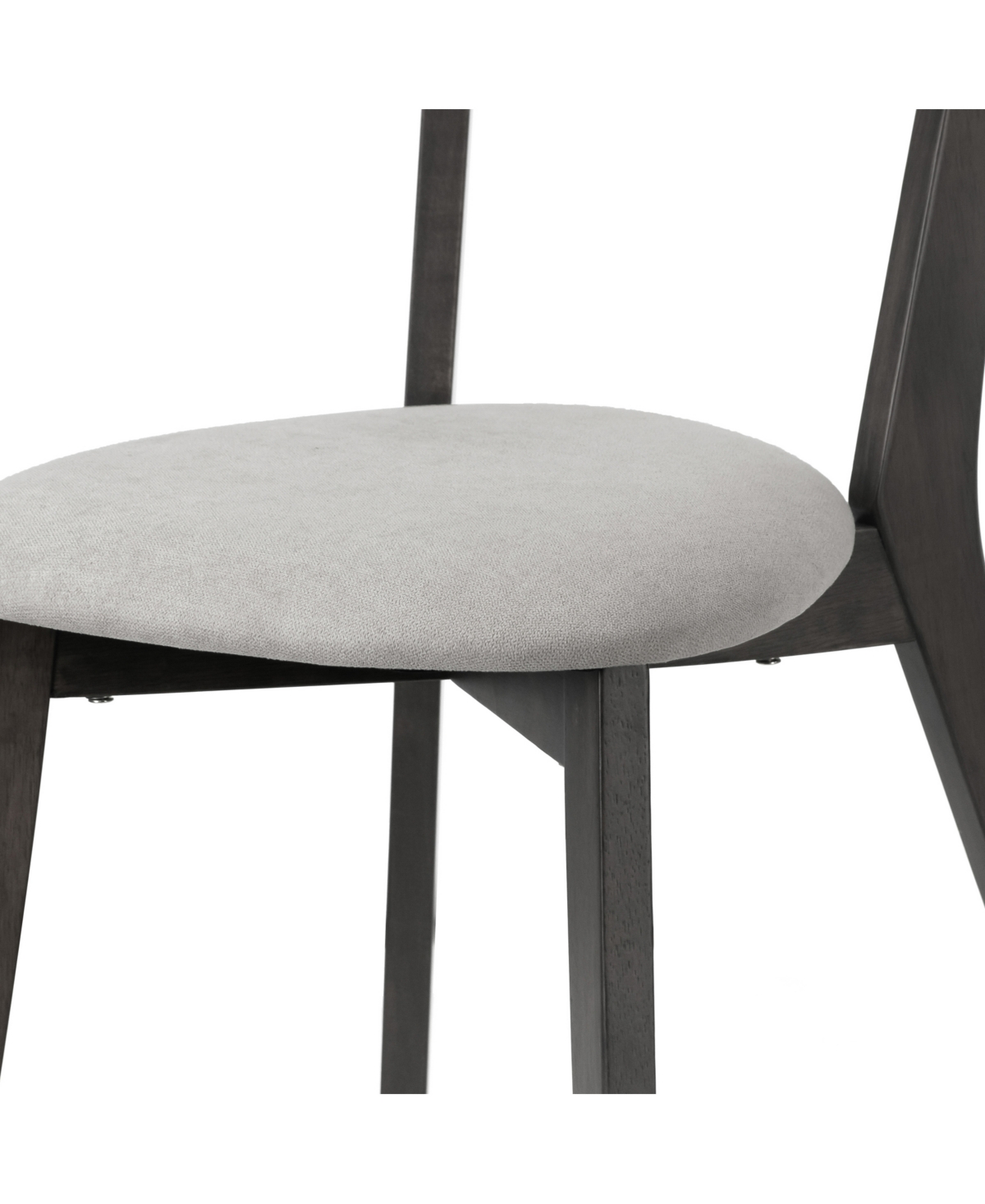 Glamour Home 31.5" Aspen Rubberwood, Fabric Dining Chair, Set Of 2 In Grey