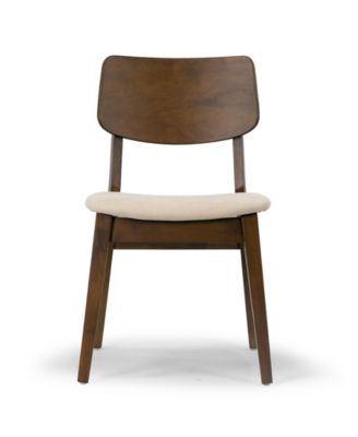 32.28" Astin Rubberwood, Fabric Dining Chair, Set of 2