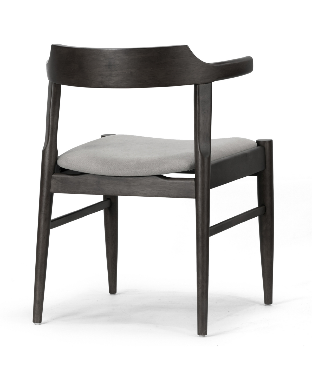 Glamour Home 28.35" Atlas Rubberwood, Fabric Dining Chair, Set Of 2 In Grey