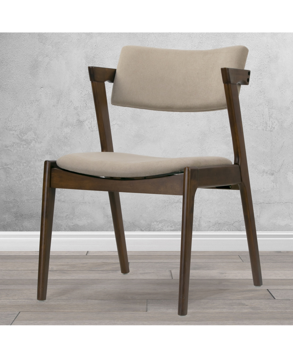Glamour Home 31.3" Auden Rubberwood, Fabric Dining Chair, Set Of 2 In Multi