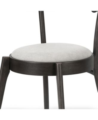 29.92" Audra Rubberwood, Fabric Dining Chair, Set of 2