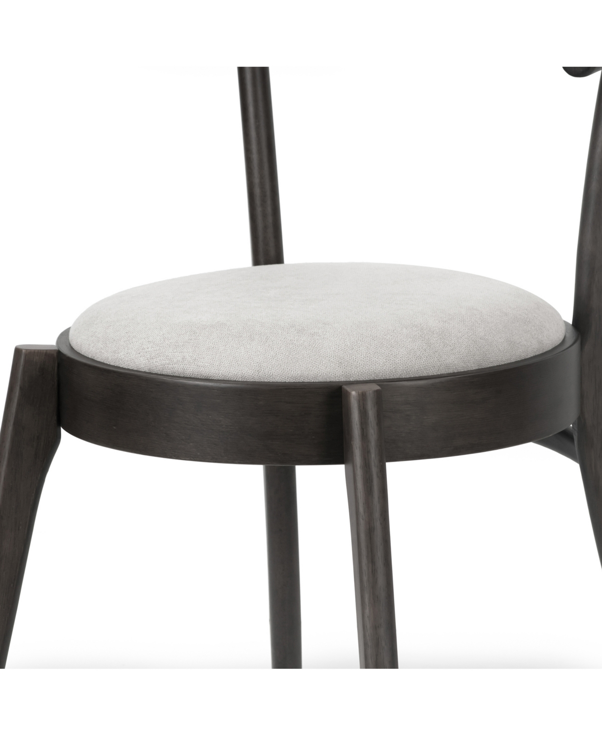 Glamour Home 29.92" Audra Rubberwood, Fabric Dining Chair, Set Of 2 In Grey