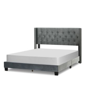 47" Asali Fabric, Rubberwood Twin Bed