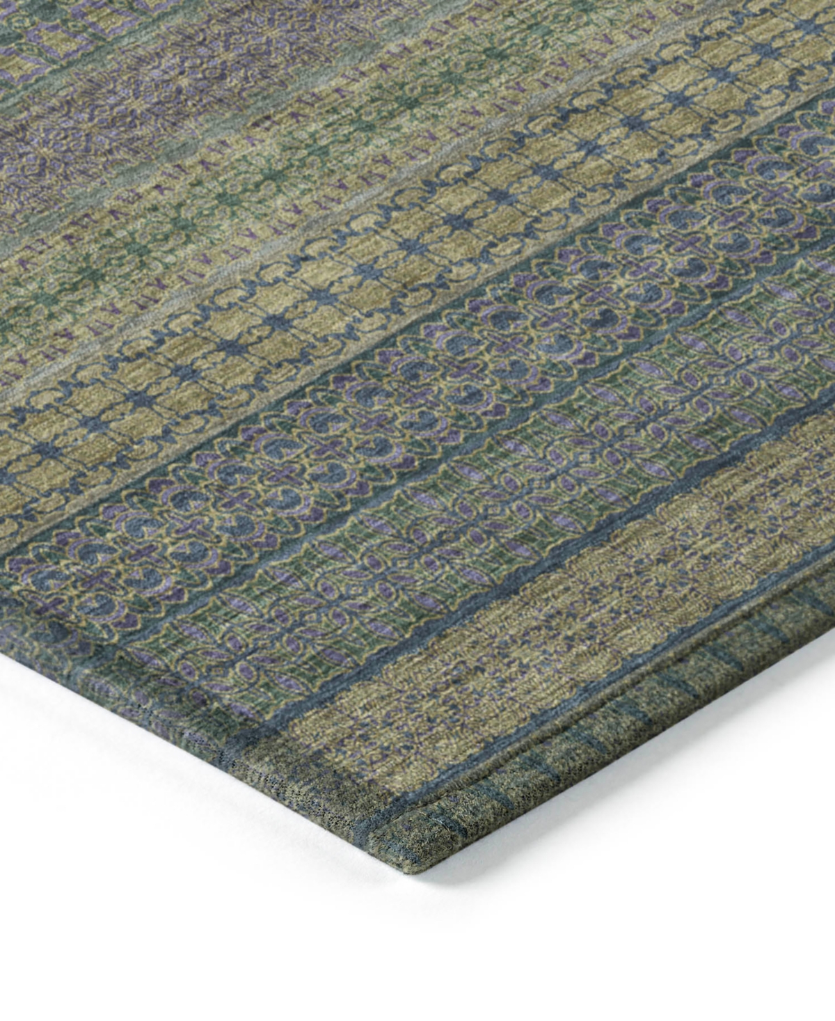 Addison Chantille Machine Washable Acn527 9'x12' Area Rug In Olive