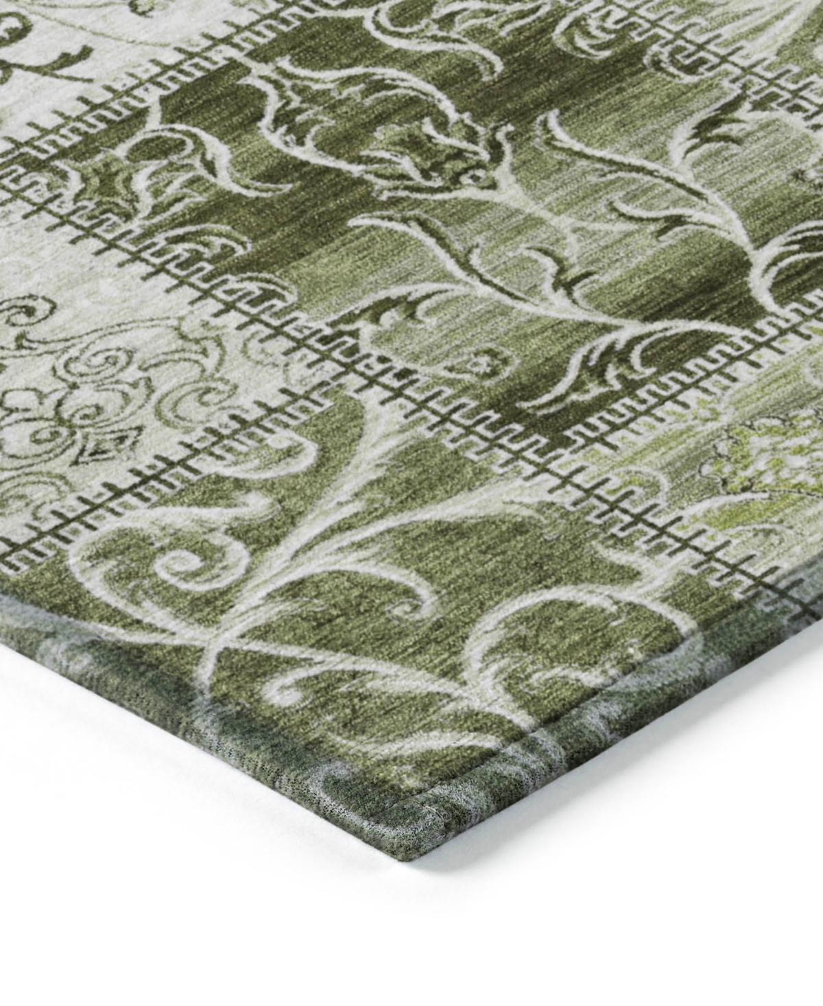 Addison Chantille Machine Washable Acn566 2'3x7'6 Runner Area Rug In Green