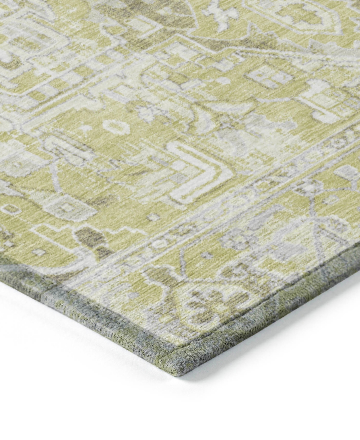 Addison Chantille Machine Washable Acn570 8'x8' Round Area Rug In Lime