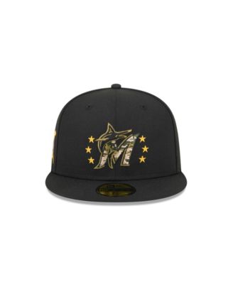 Men's Black Miami Marlins 2024 Armed Forces Day On-Field 59FIFTY Fitted Hat